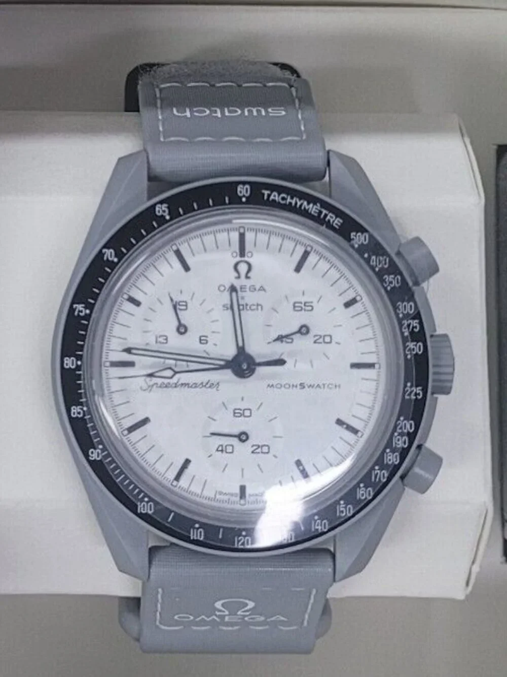 Swatch x Omega Bioceramic MoonSwatch 1965 Grey White SO33M106